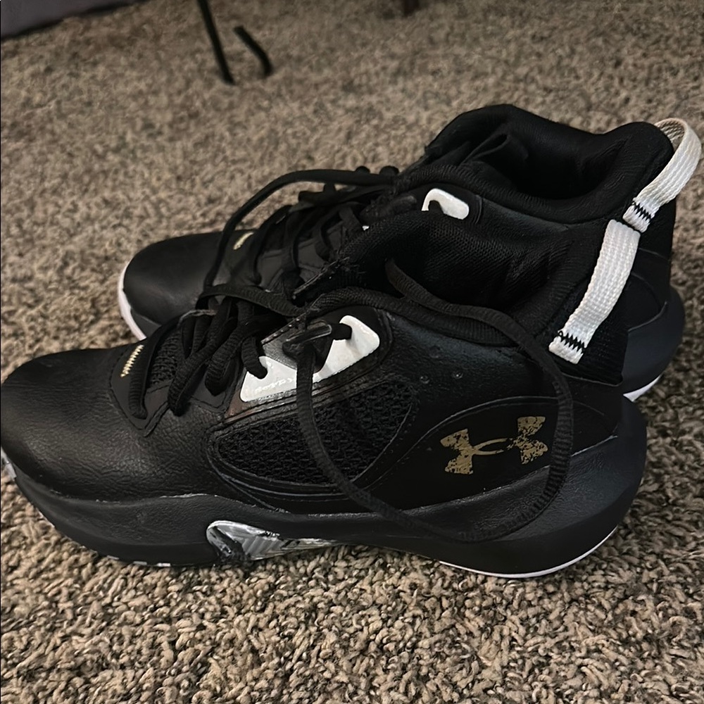 Under Armour Black and Gold Athletic Shoes